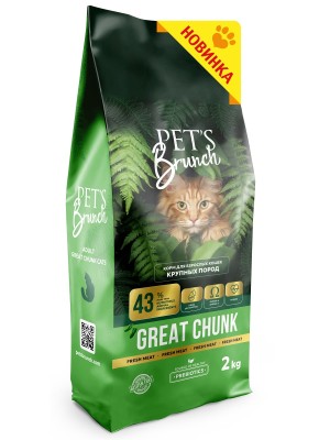 Корм сухой для кошек с говядиной Pet’s Brunch (2кг)
