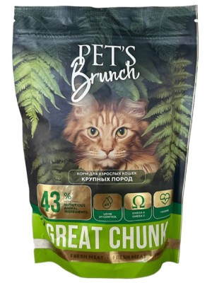 Корм сухой для кошек с говядиной Pet’s Brunch (400гр)