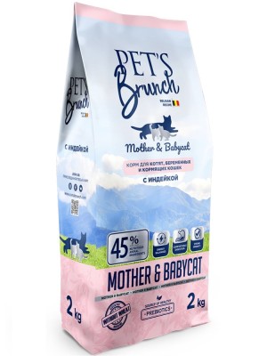 Корм сухой для котят и кормящих кошек Pet’s Brunch (2кг)