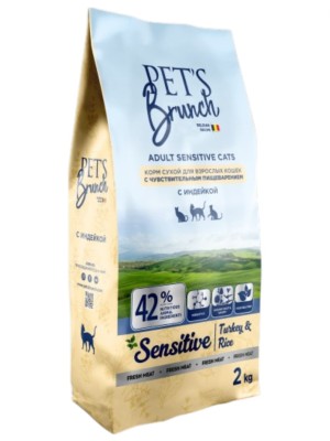 Корм сухой для кошек с индейкой Pet’s Brunch (11кг)