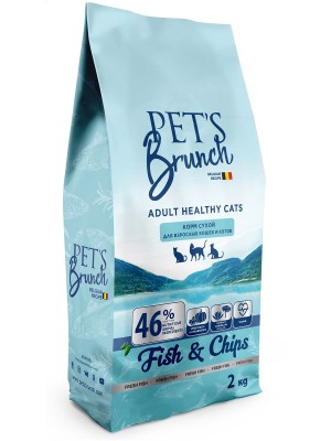 Корм сухой для кошек с рыбой Pet’s Brunch (2кг)