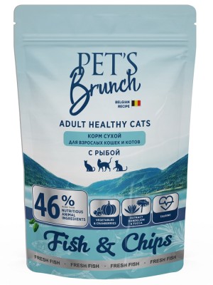 Корм сухой для кошек с рыбой Pet’s Brunch (200гр)