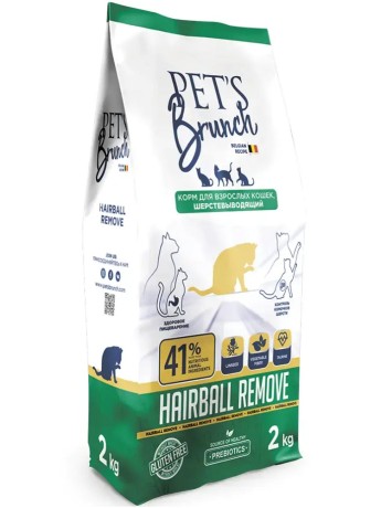 Корм сухой для кошек шерстевыводящий Pet’s Brunch (2кг)