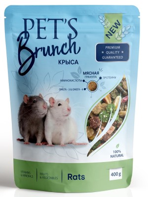 Корм сухой для крыс Pet’s Brunch (400гр)