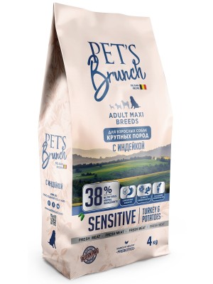 Корм сухой для собак крупных пород с индейкой Pet’s Brunch (4кг)