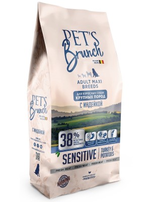 Корм сухой для собак крупных пород с индейкой Pet’s Brunch (11кг)