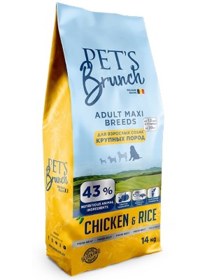 Корм сухой для собак крупных пород с курицей Pet’s Brunch (14кг)
