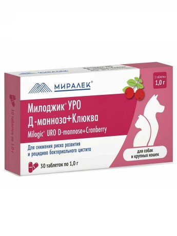 Милоджик Уро Д-манноза+клюква 1г. Миралек (30т)