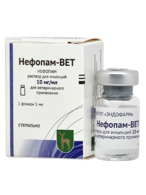 Нефопам-Вет 10мг р-р для инъекций Эндофарм (5мл)