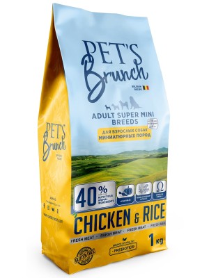 Корм сухой для собак миниатюрных с курицей Pet’s Brunch (1кг)