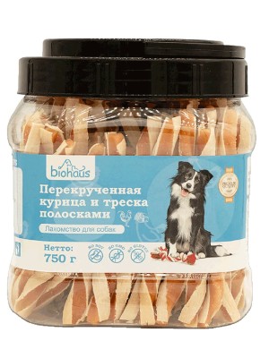 Перекрученная курица и треска полосками BHS017 Biohaus (750гр)